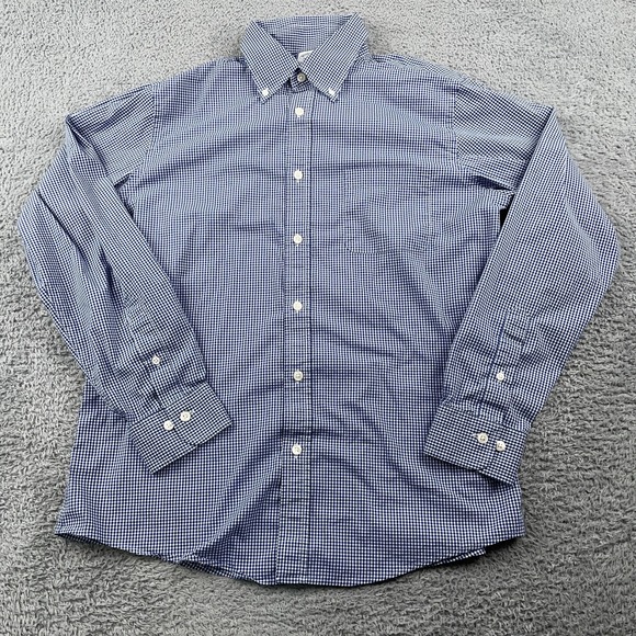 Brooks Brothers Shirt Mens Medium Blue Check Regent Fit Stretch Button Down - Picture 2 of 7